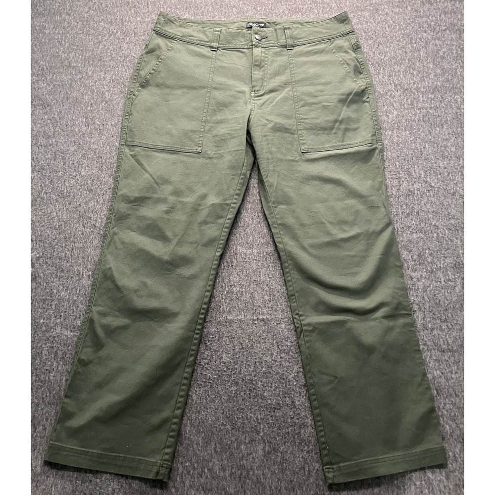 Toad & Co Pants Jeans Mens 36x30 Organic Cotton Blend Green Chino Flap Pockets